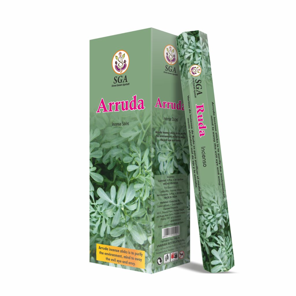 incienso de ruda SGA herbal purificante 20 varillas