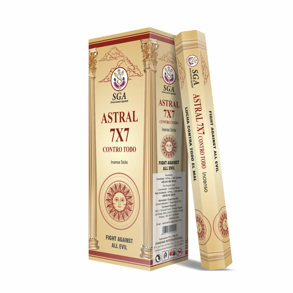 incienso astral 7x7 SGA mezcla espiritual 20 varillas