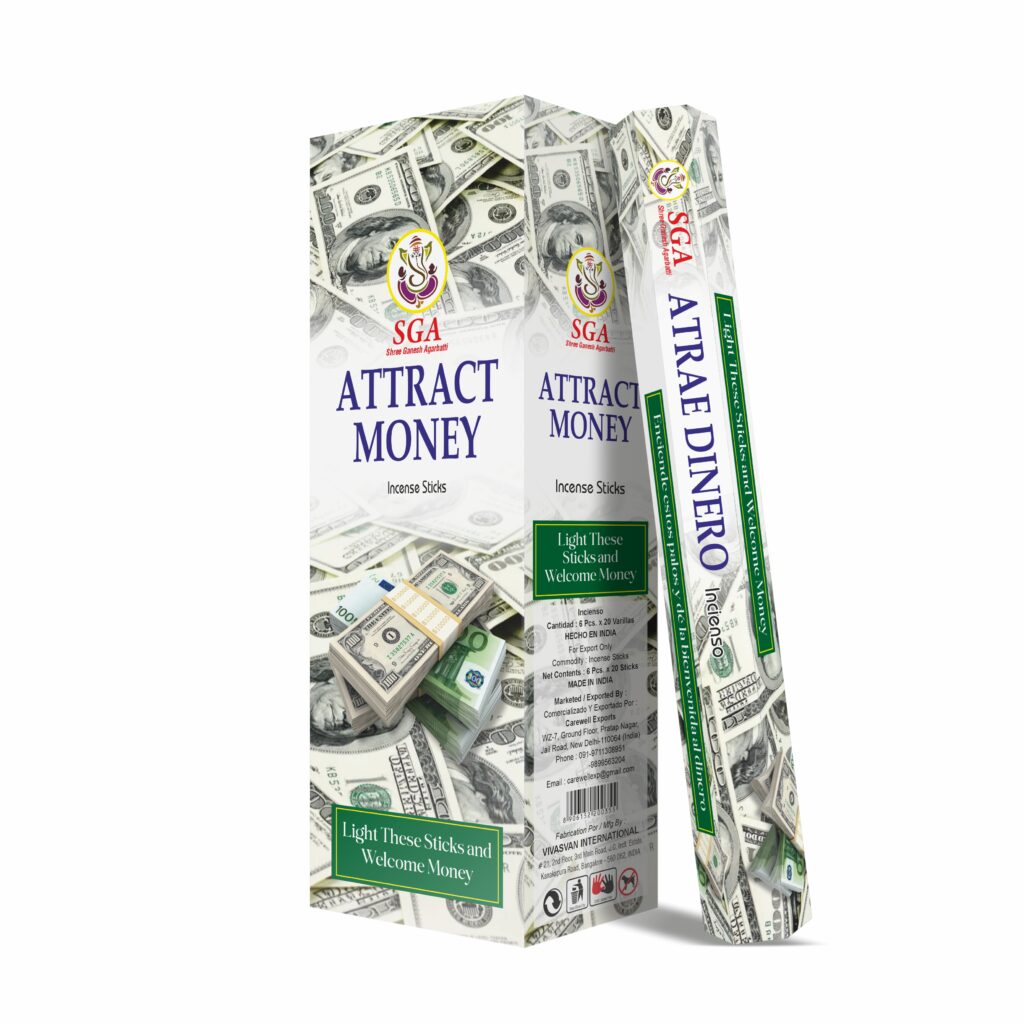 incienso atraer dinero SGA prosperidad 20 varillas