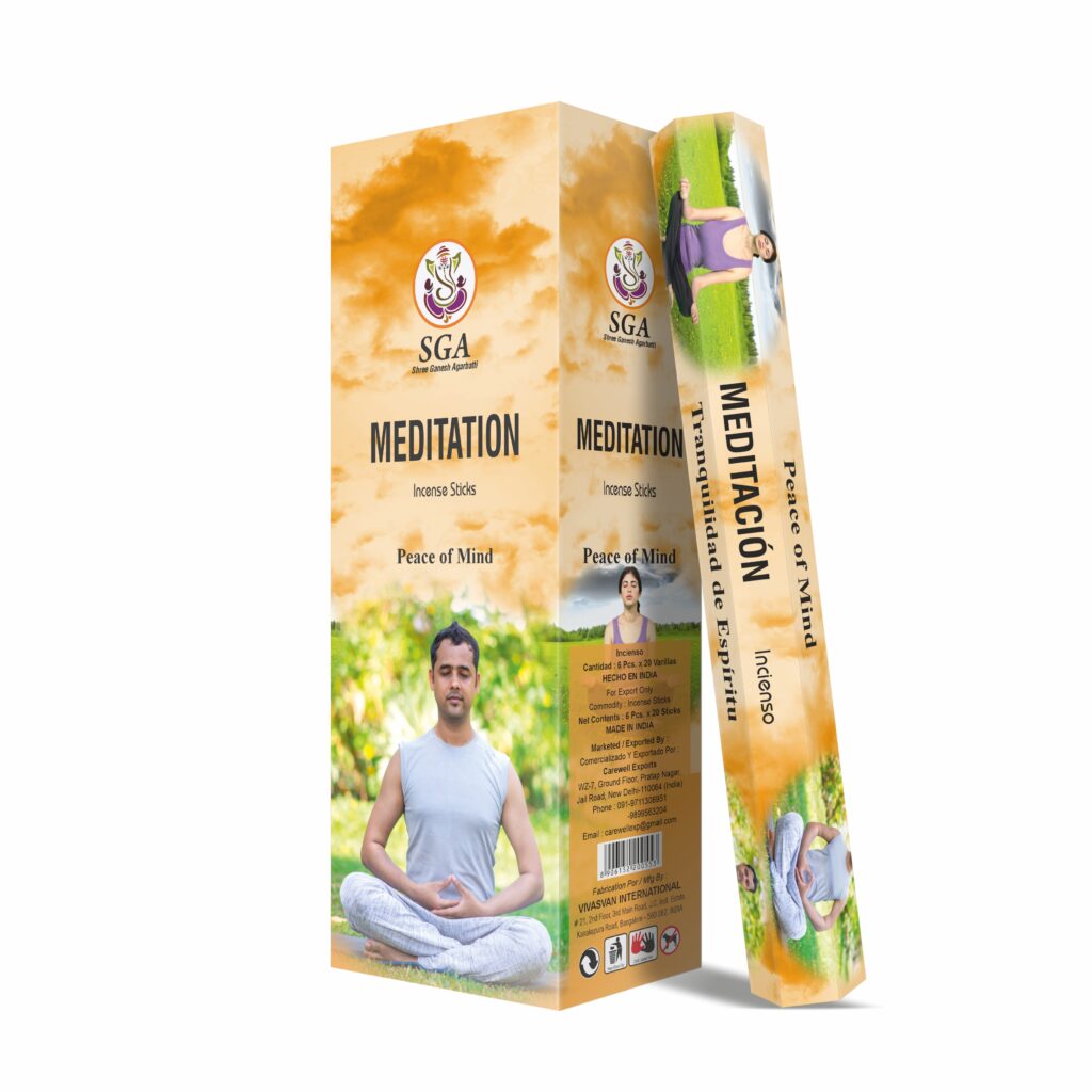 incienso para meditación SGA tranquilo centrado pack 20 varillas