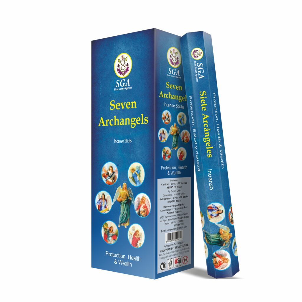 incienso 7 arcángeles SGA espiritual aroma envolvente 20 varillas