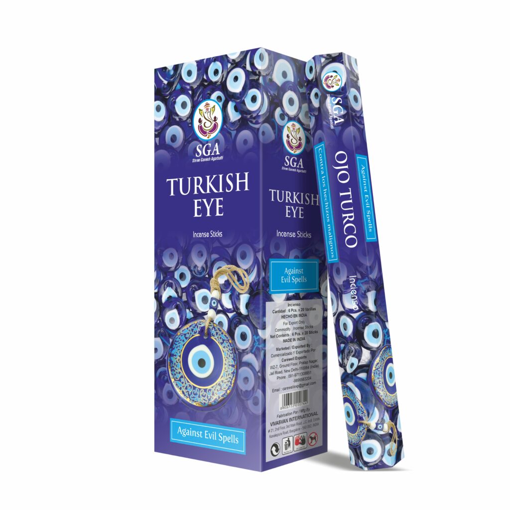 incienso ojo turco SGA protector aroma fresco 20 varillas