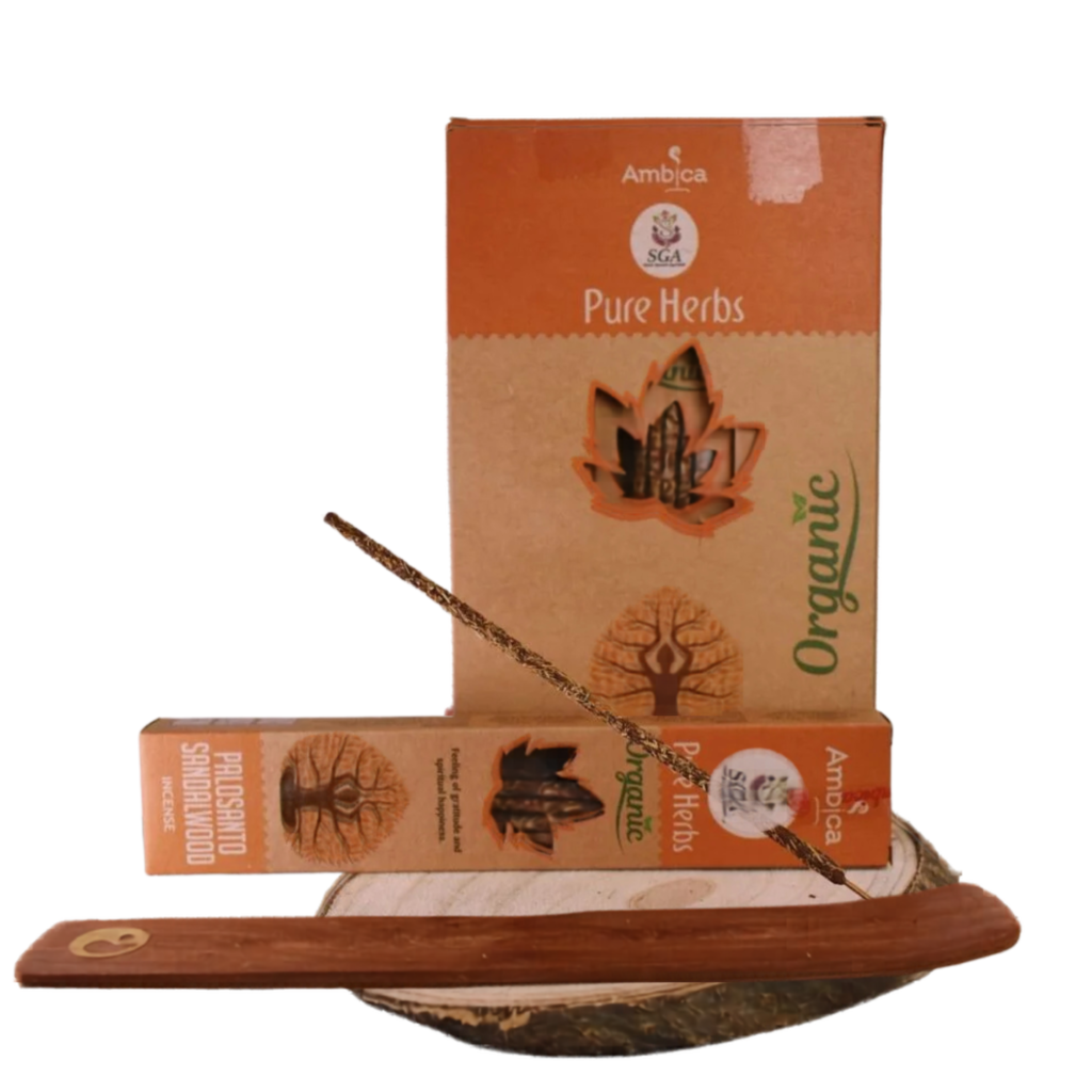 incienso smudge palo santo y sándalo SGA amaderado meditación 22g