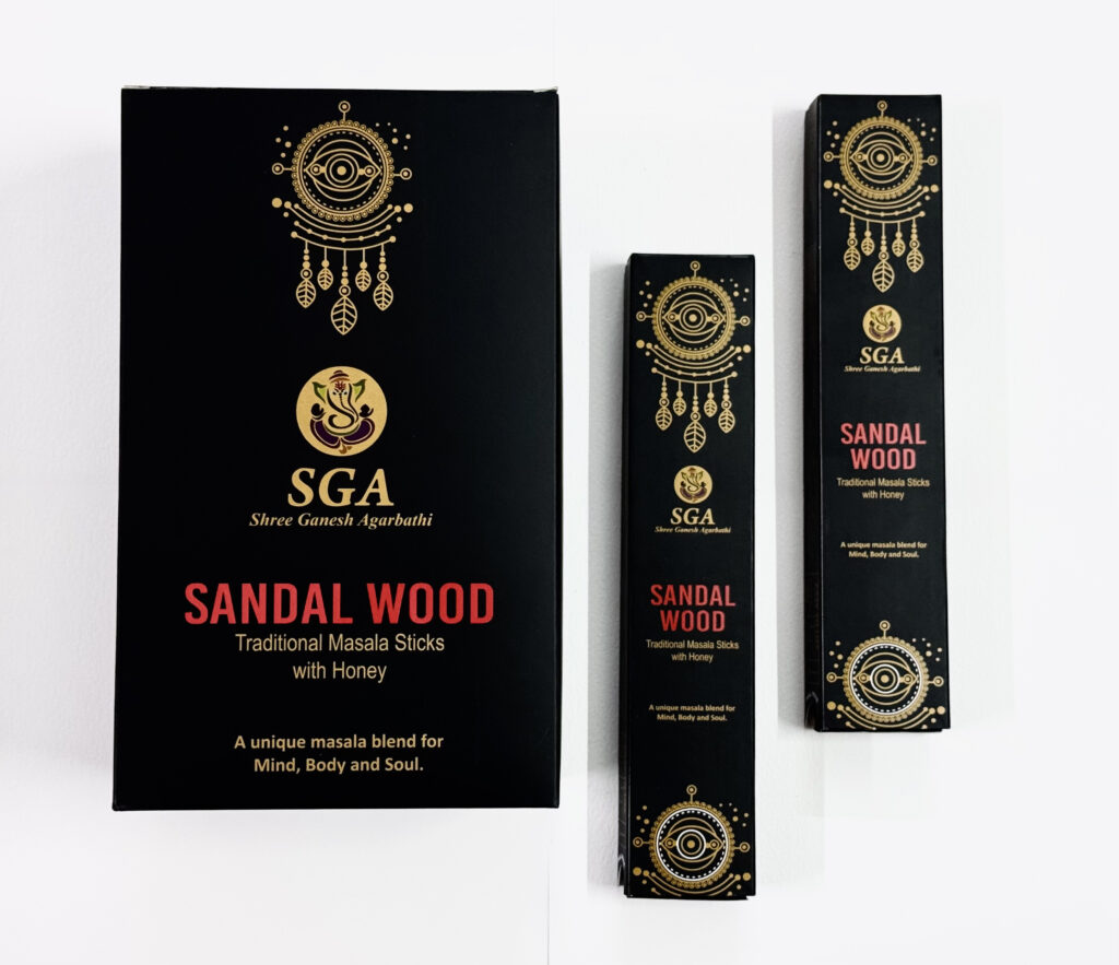 incienso de sándalo SGA premium con miel para meditación 15g