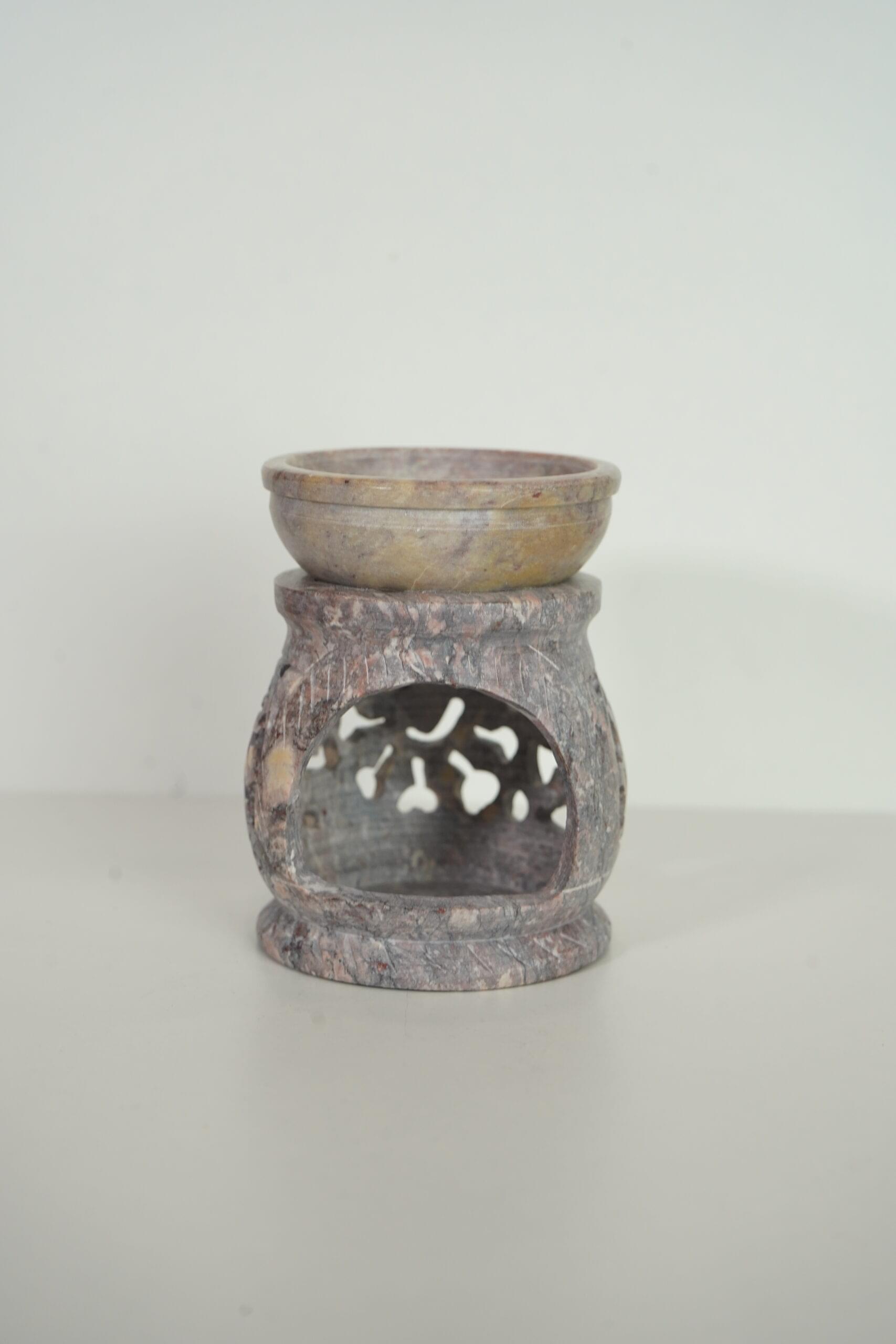AROMA OIL STONE BURNER WITH JALI (4 INCH)