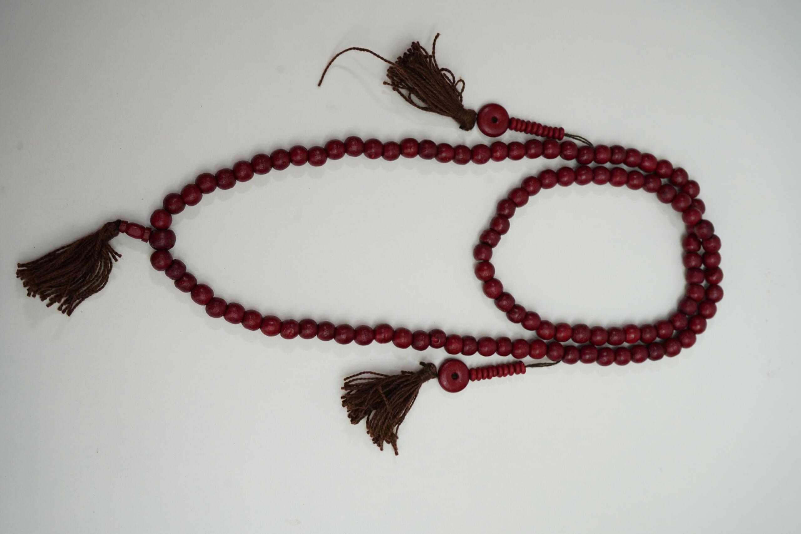 JAP BEAD MALA (108 BEADS) DARK MAROON